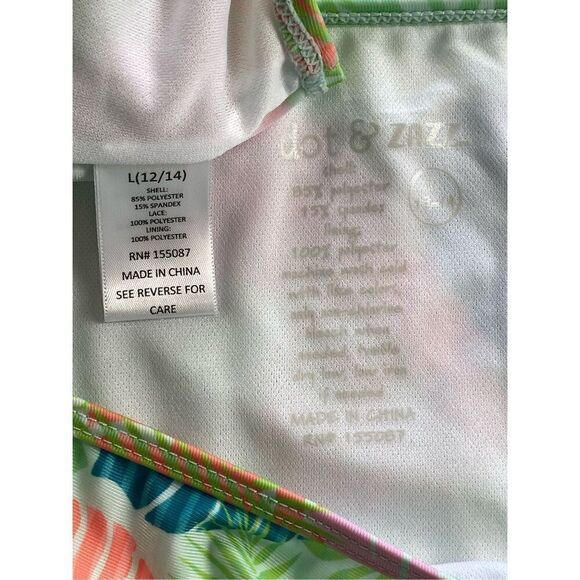 DOT & ZAZZ Size Large (12/14) 2 Piece Flower Bikini New With TAGS - Picture 4 of 5